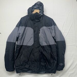 Columbia Omni-Tech Omni-Heat Waterproof Insulated Snow Jacket Men’s L Black Gray
